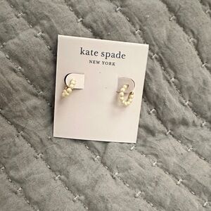 kate spade Pearl Mini Hoop Earrings